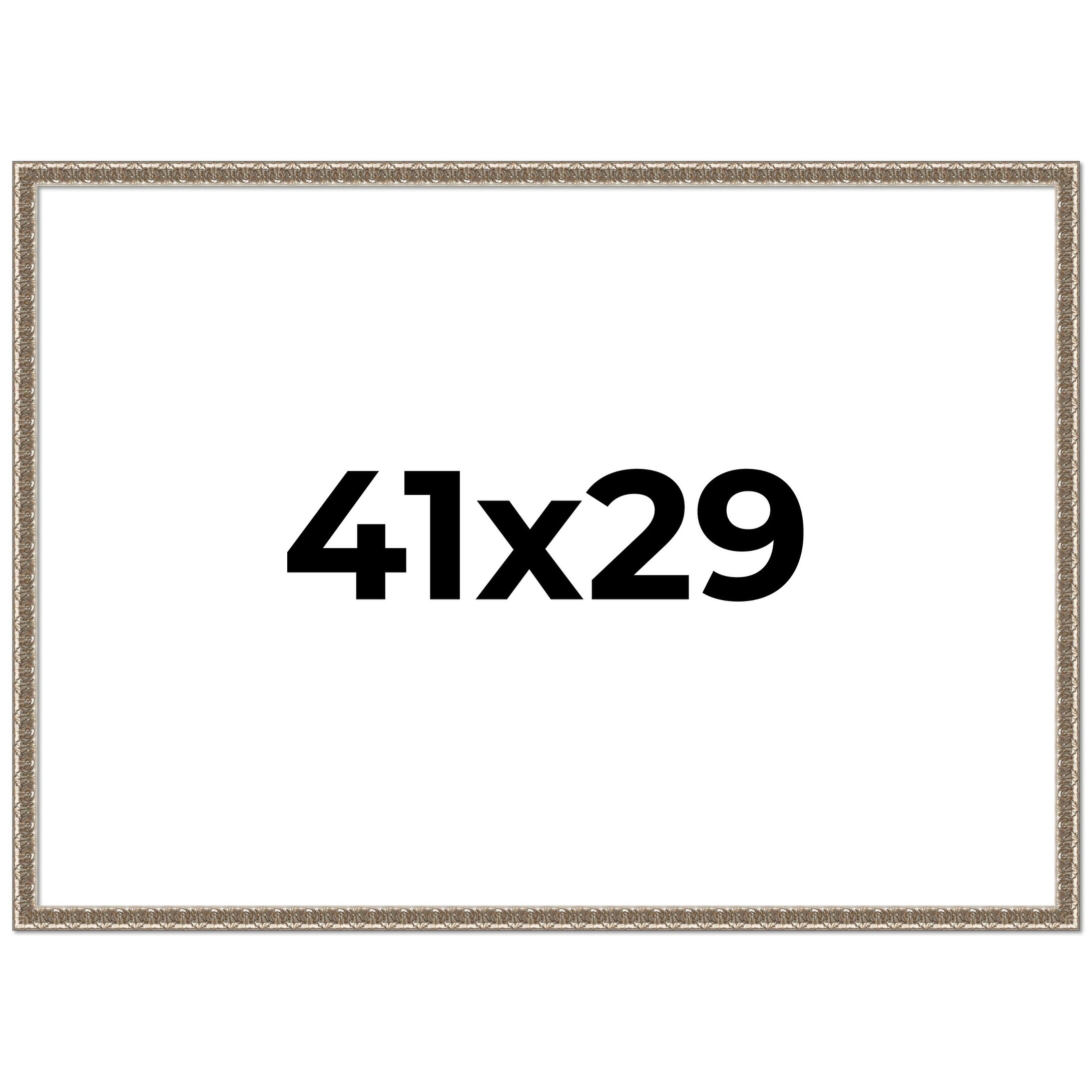 41x29 Frame Silver Versailles Ornate Solid Wood Picture Frame | 1
